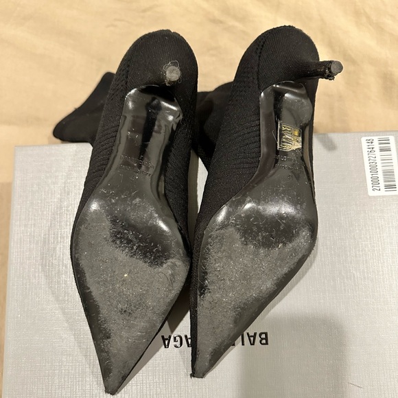 Balenciaga black bootie with white logo - Picture 4 of 8